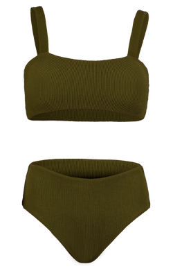 Ruffle Olive Bikini