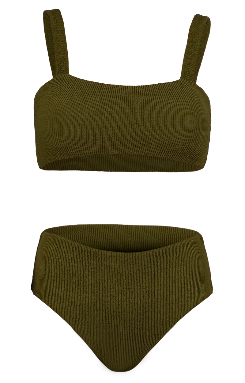 Ruffle Olive Bikini